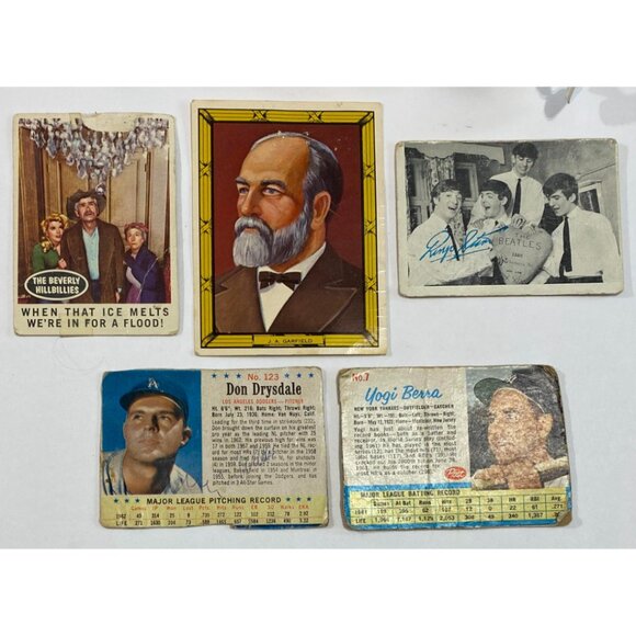 1960s Toys & Baseball Cards Yogi Berra Cracker Jack Beatles W.C. Fields Eraser - Picture 3 of 9
